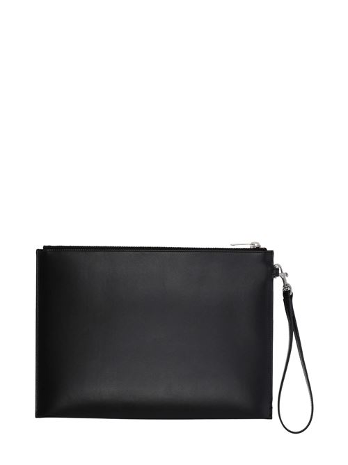 Pochette con placca logo in pelle SAINT LAURENT | 6676860SX0E1000